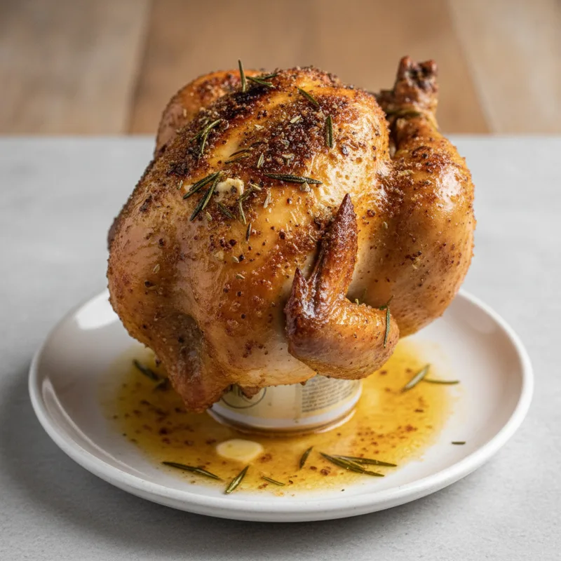 Beer can chicken al forno