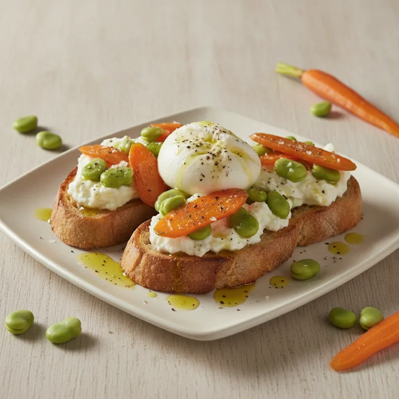 Bruschetta con burrata e verdure