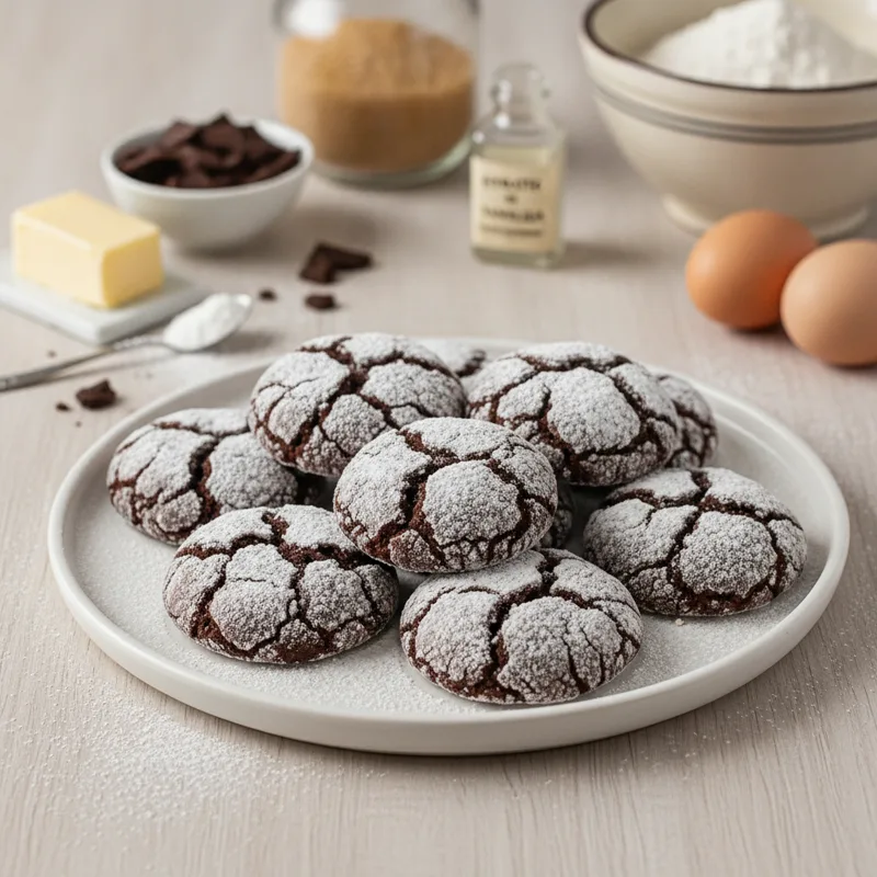 Chocolate crackle cookies