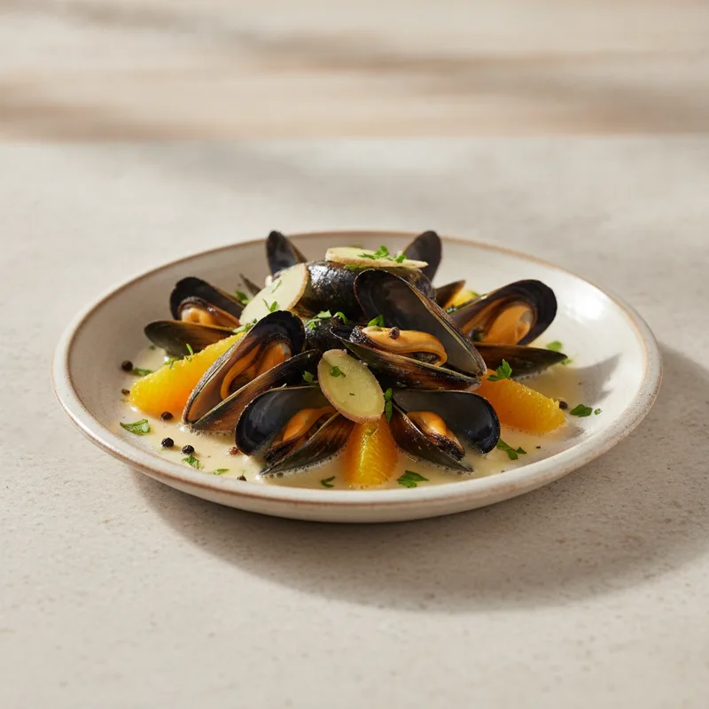 Cozze all'arancia e zenzero