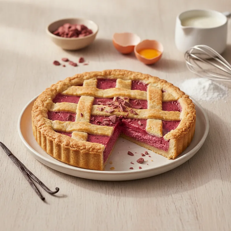 Crostata con cioccolato ruby