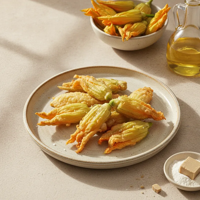 Fiori di zucca in pastella