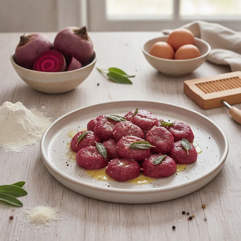 Gnocchi di barbabietola