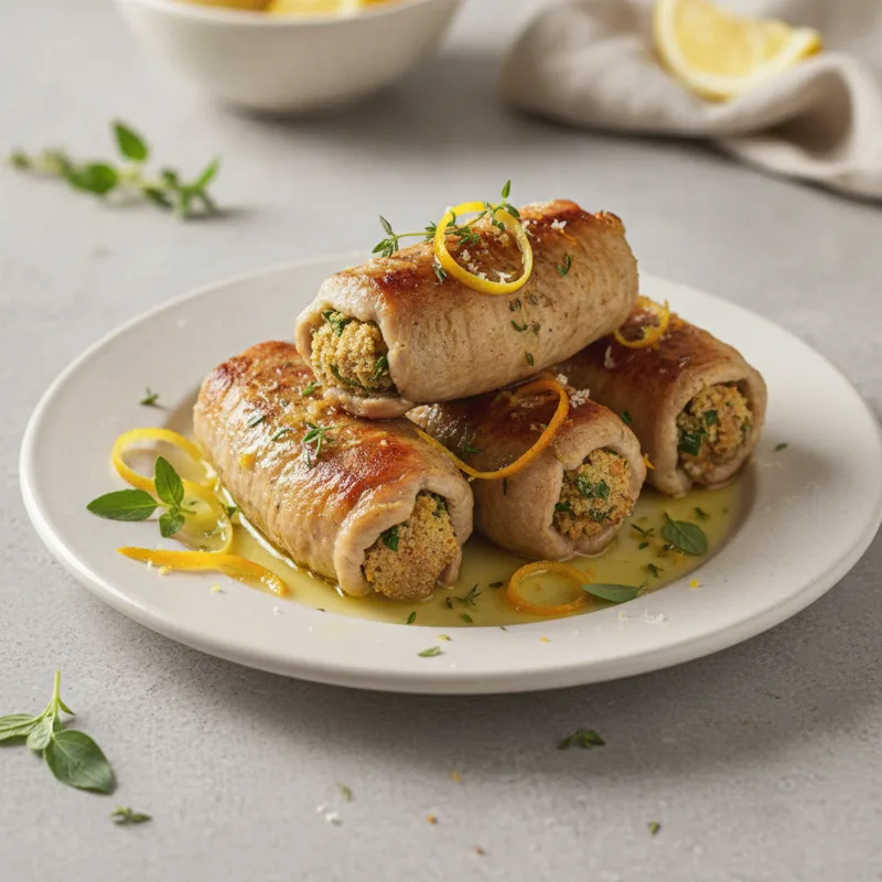 Involtini di lonza al limone