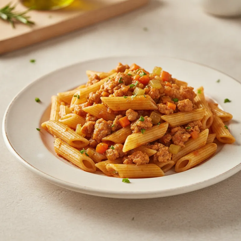 Pennette al ragù di tacchino