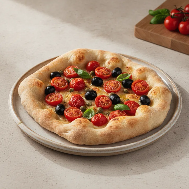 Pizza asimmetrica di pomodori