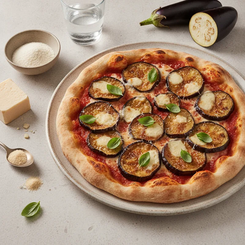 Pizza con melanzane alla parmigiana