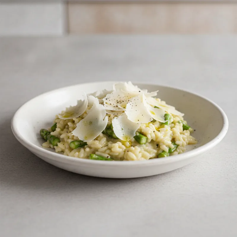 Risotto agli asparagi e raspadura