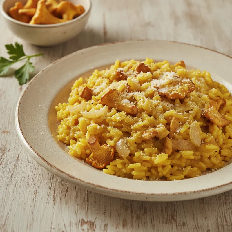 Risotto giallo ai finferli
