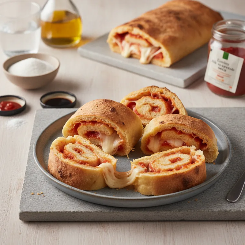 Rotolo di pizza farcito