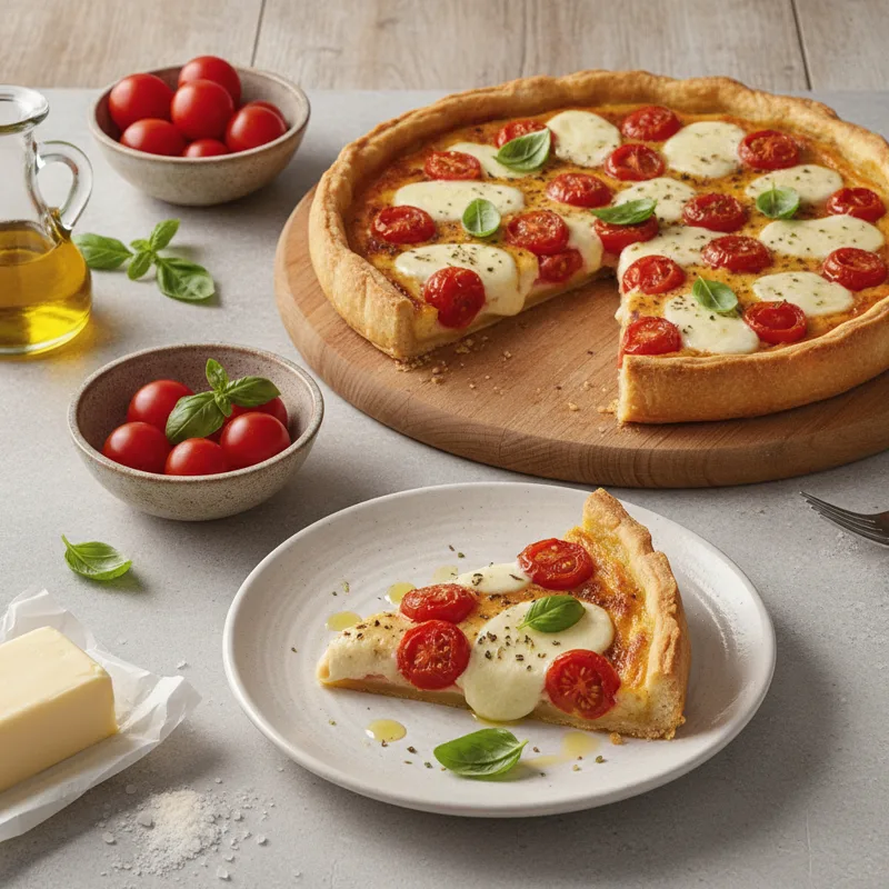 Torta salata caprese