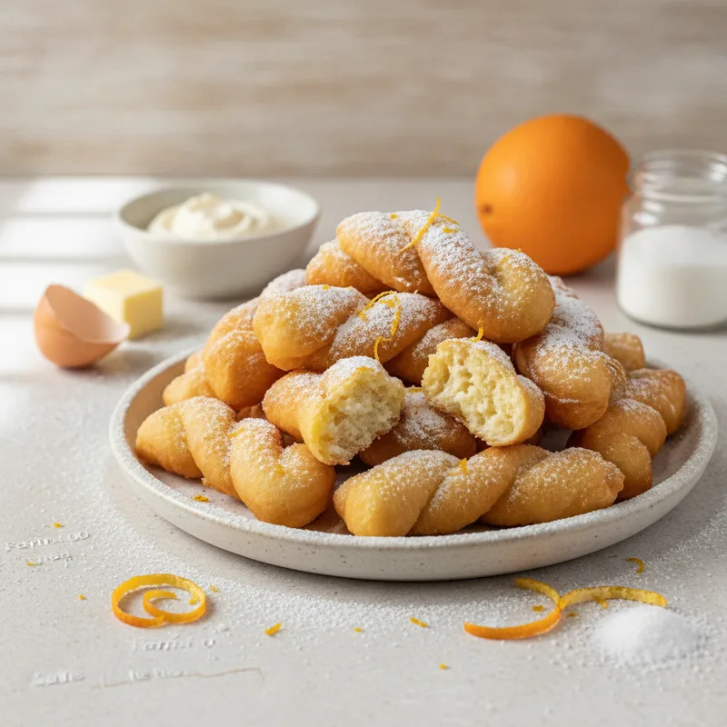 Treccine fritte alla ricotta