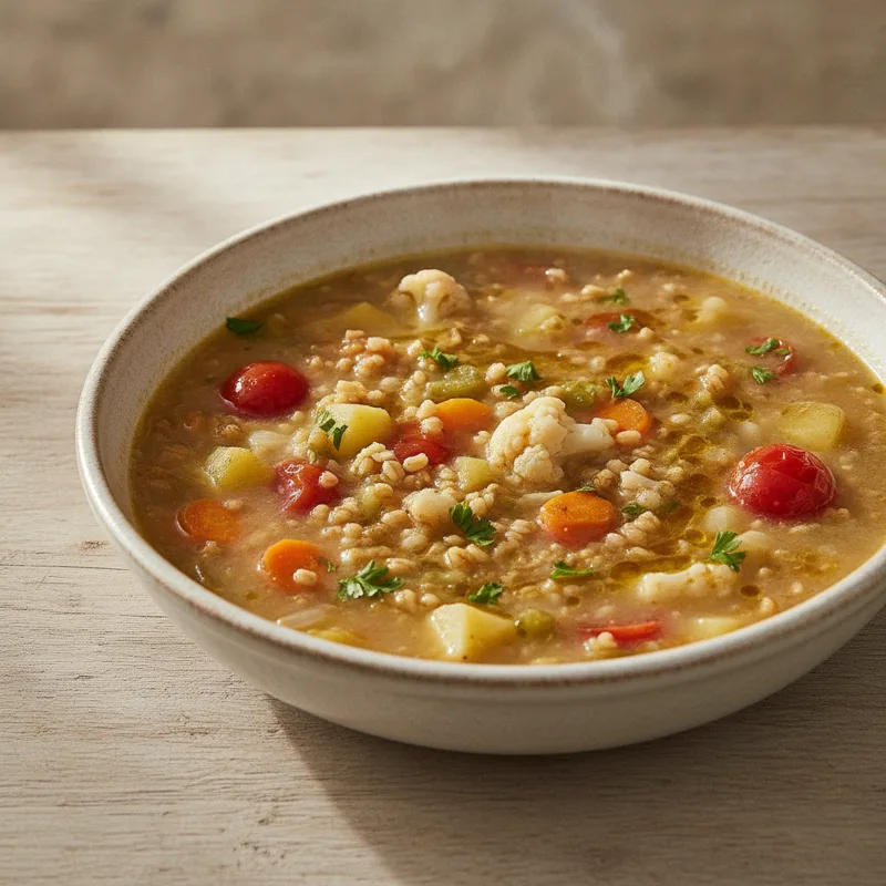 Zuppa di verdure e bulgur
