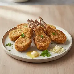 Costolette d'agnello parmigiano e prezzemolo
