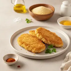 Cotolette di pollo impanate in friggitrice ad aria
