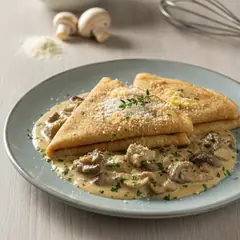 Crespelle integrali mascarpone e funghi