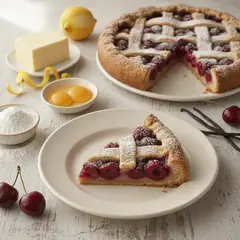 Crostata al farro e ciliegie
