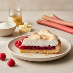 Crostata al rabarbaro e lamponi