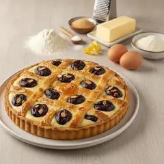 Crostata alla crema e prugne