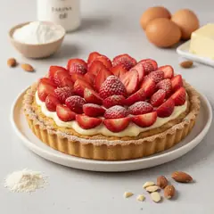 Crostata alle fragole con frangipane