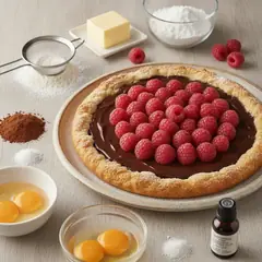Crostata cioccolato e lamponi