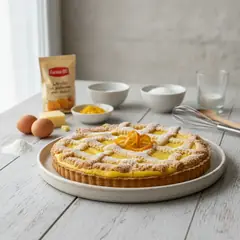 Crostata con crema all'arancia