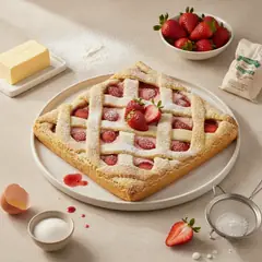 Crostata con curd di fragole