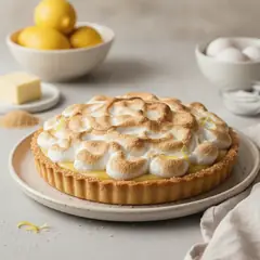 Crostata con curd di limone e meringa