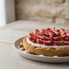 Crostata crudista alle fragole