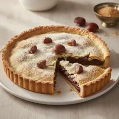 Crostata di castagne e cioccolato