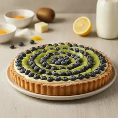 Crostata di kiwi e mirtilli