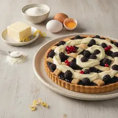 Crostata di more con ganache bianca