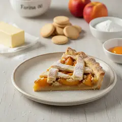 Crostata di pesche e amaretti