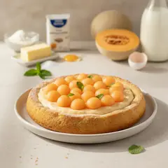 Crostata morbida con crema al melone