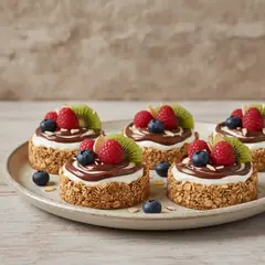 Crostatine senza cottura con crema allo yogurt e Nutella®