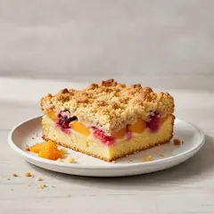 Crumb cake con frutta estiva