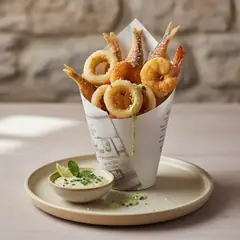 Cuoppo di mare con mayo al mojito