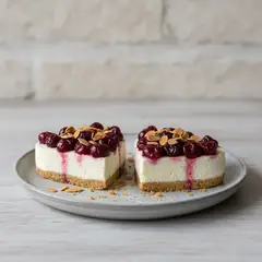 Cuori di cheesecake mandorle e amarene