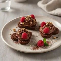Cuoricini al cioccolato e lamponi
