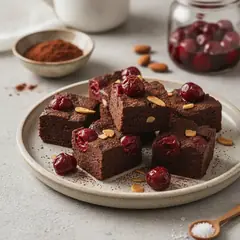 Dolce vegano al cacao e amarene
