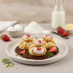 Fagottini di crepe alle fragole