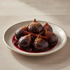 Fichi in salsa di vino rosso, miele e cannella