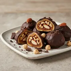 Fichi ripieni ricoperti di cioccolato