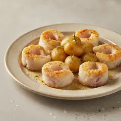 Fiori di Eglefino al limone e paprika con patate