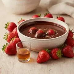 Fonduta al cioccolato con fragole