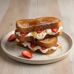 French toast alle fragole e mascarpone