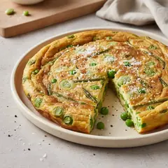 Frittata ai piselli fave e fagiolini