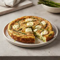 Frittata al forno con asparagi e ricotta