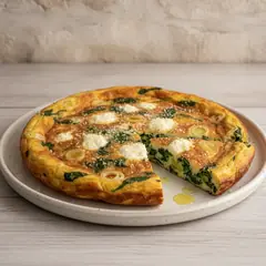 Frittata al forno con ricotta e spinaci