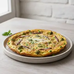 Frittata di piselli e broccoli